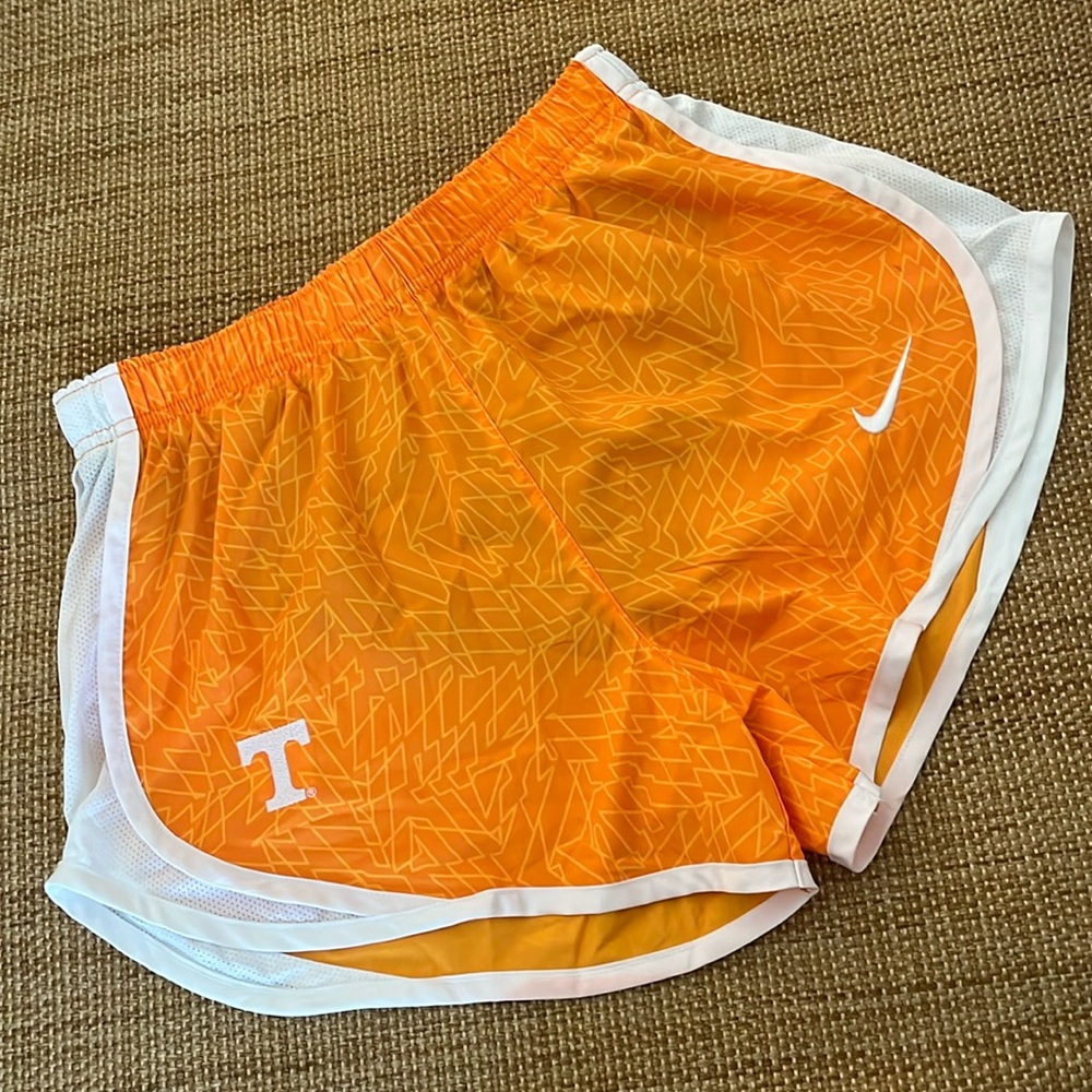 Nike Orange and White Women's Shorts